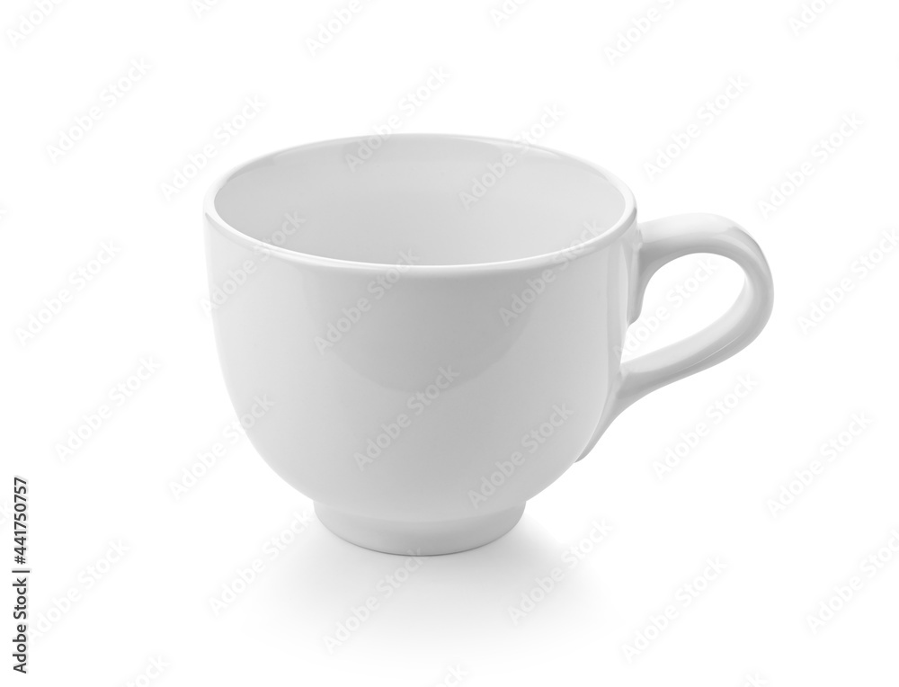 White cup isolated on white background White cup isolated on white background