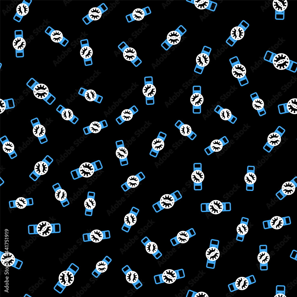Line Compass icon isolated seamless pattern on black background. Windrose navigation symbol. Wind rose sign. Vector Line Compass icon isolated seamless pattern on black background. Windrose navigation symbol. Wind rose sign. Vector