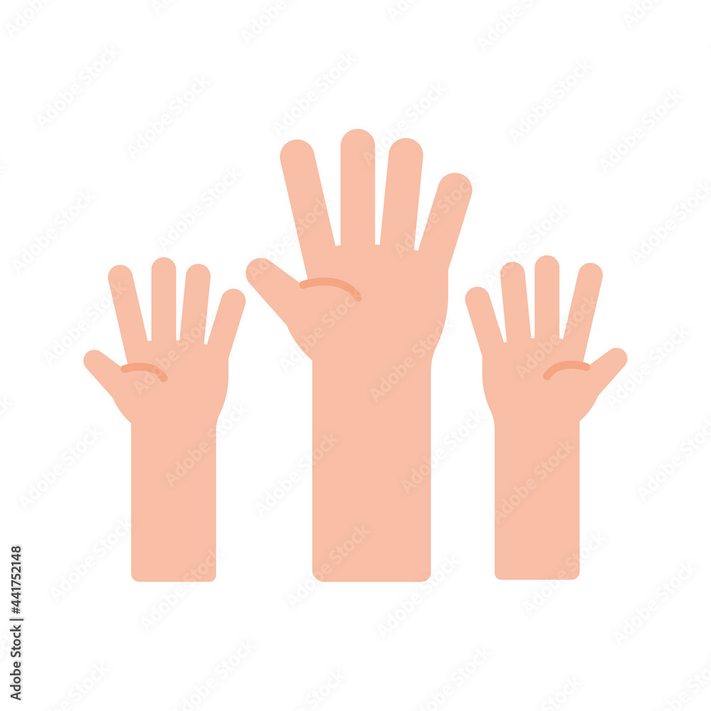 Election ballot vector. The hand holding the voting card of most people in making a choice.