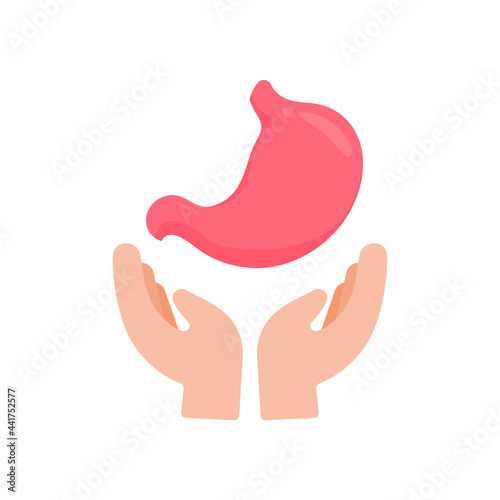 hand that supports internal organs The concept of organ donation for the treatment of patients