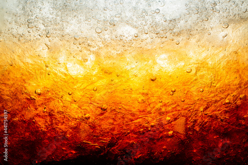 Design element. Beer bubbles macro ,Cola close-up 