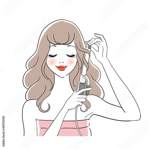 ヘアスタイリング　カールアイロン