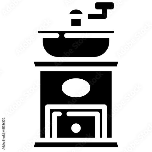 coffee grinder solid icon
