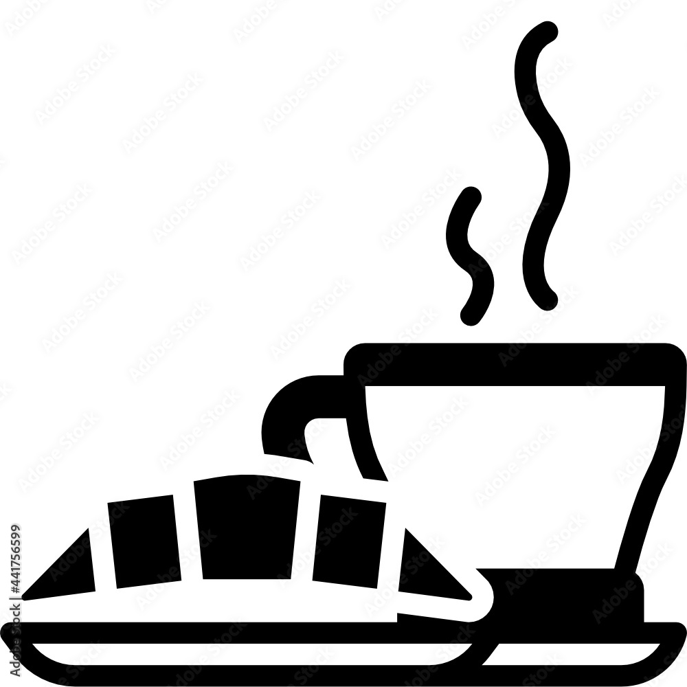 breakfast solid line icon breakfast solid line icon