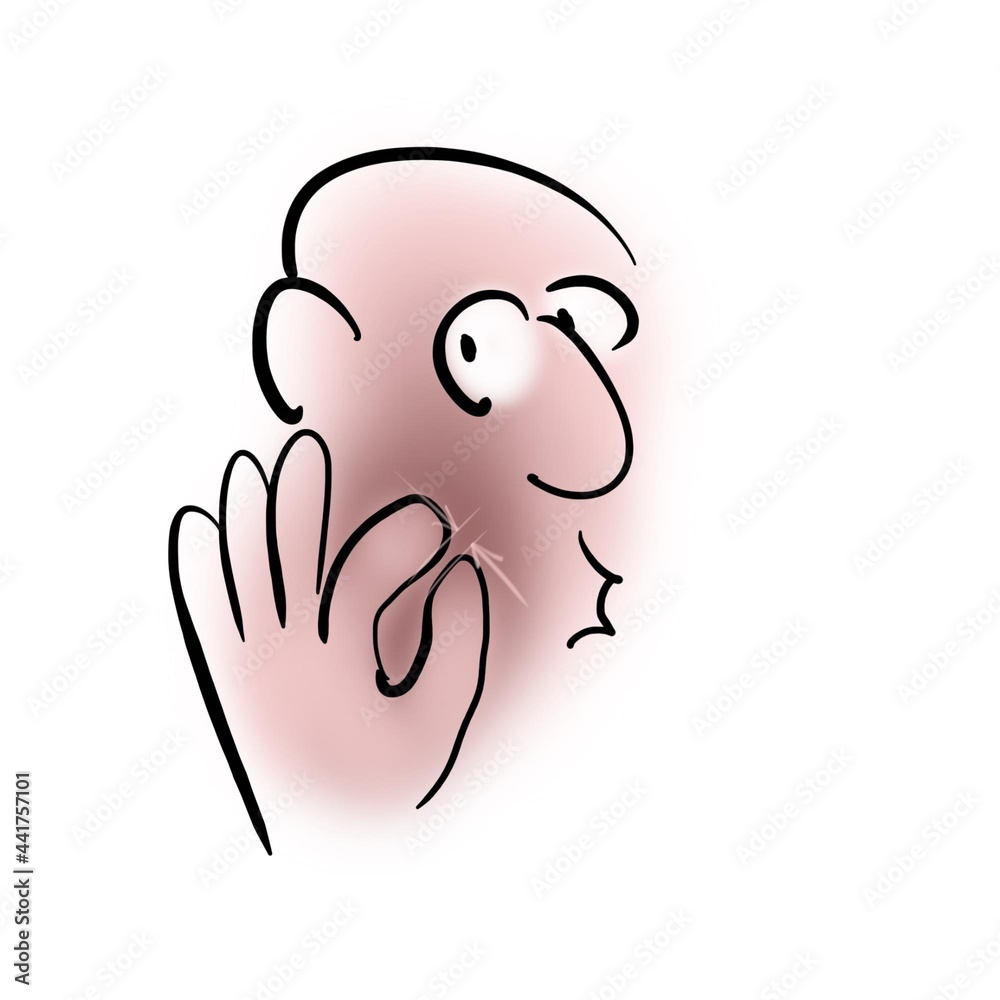 Man shows his fingers something small