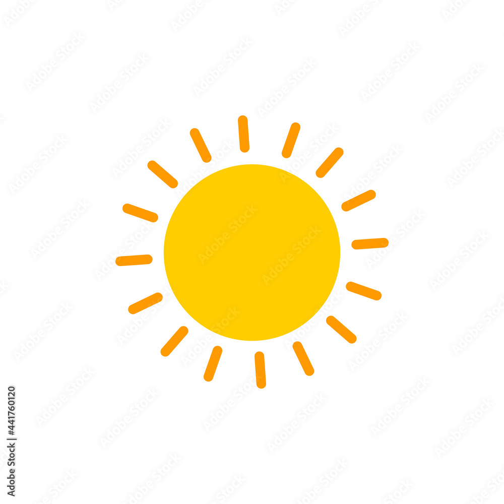 Sun icon, graphic design template, vector illustration Sun icon, graphic design template, vector illustration