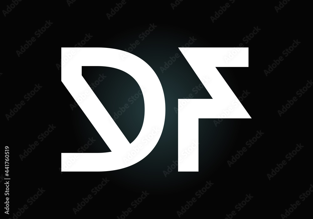 Initial DF Letter Logo With Creative Modern Business Typography Vector Template. Creative Abstract Monogram Letter DF Initial DF Letter Logo With Creative Modern Business Typography Vector Template. Creative Abstract Monogram Letter DF
