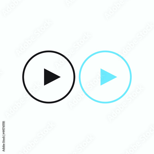 Play button icon in trendy flat style isolated on grey background. Play symbol for your web site design, logo, app, UI. Vector illustration Free Download Play button icon in trendy flat style isolated on grey background. Play symbol for your web site design, logo, app, UI. Vector illustration - GFXLoad
