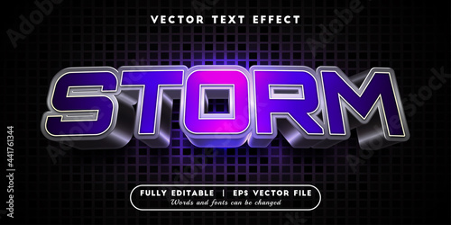 Text effects 3d storm, editable text style