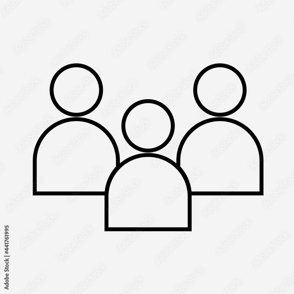 User group icon flat style isolated 