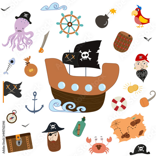 Big collection whit pirate and sailor elements