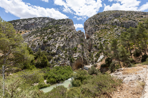 Royal Trail (El Caminito del Rey) in gorge Chorro, Malaga province, Spain