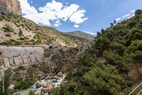 Royal Trail (El Caminito del Rey) in gorge Chorro, Malaga province, Spain