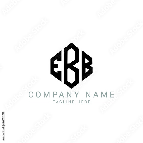 Obraz na plátně EBB letter logo design with polygon shape