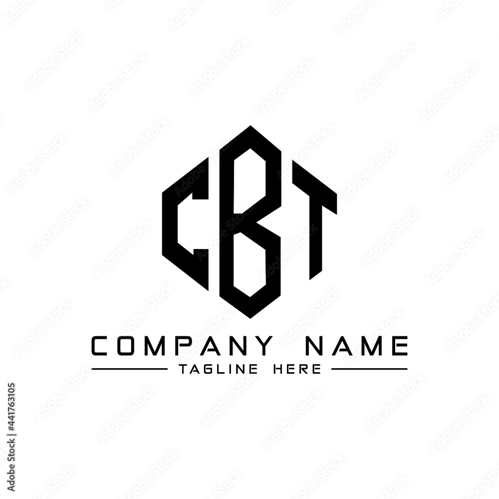 CBT letter logo design with polygon shape. CBT polygon logo monogram. CBT cube logo design. CBT hexagon vector logo template white and black colors. CBT monogram, CBT business and real estate logo. 