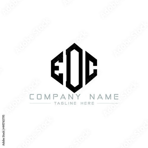 EDC letter logo design with polygon shape. EDC polygon logo monogram. EDC cube logo design. EDC hexagon vector logo template white and black colors. EDC monogram, EDC business and real estate logo. 