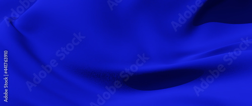 3d render of blue cloth. iridescent holographic foil. abstract art fashion background.
