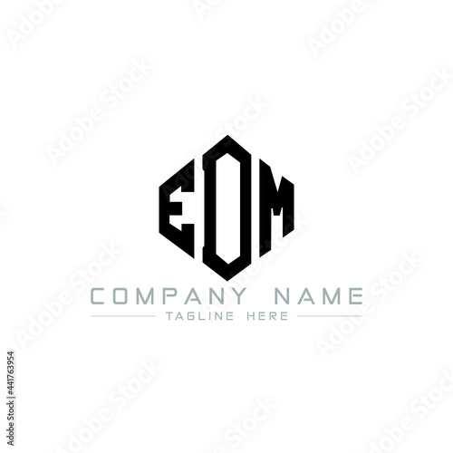EDM letter logo design with polygon shape. EDM polygon logo monogram. EDM cube logo design. EDM hexagon vector logo template white and black colors. EDM monogram  EDM business and real estate logo. 