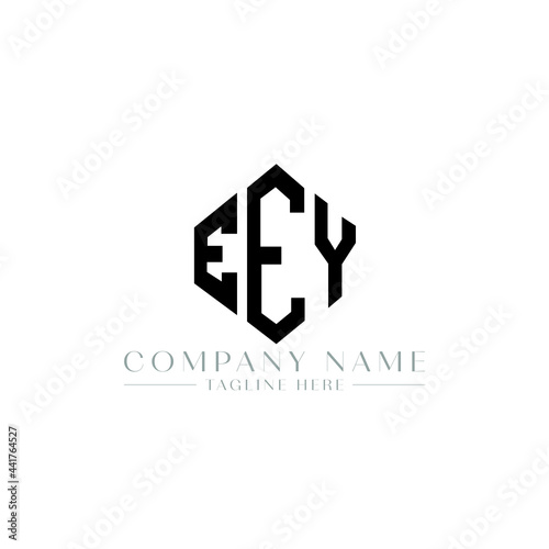 EEY letter logo design with polygon shape. EEY polygon logo monogram. EEY cube logo design. EEY hexagon vector logo template white and black colors. EEY monogram, EEY business and real estate logo. 