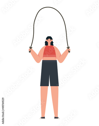 woman with rope