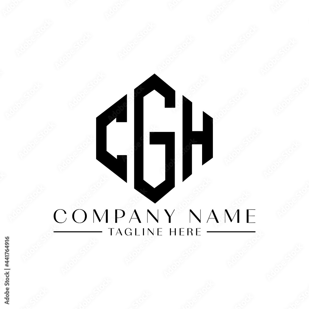 CGH letter logo design with polygon shape. CGH polygon logo monogram ...