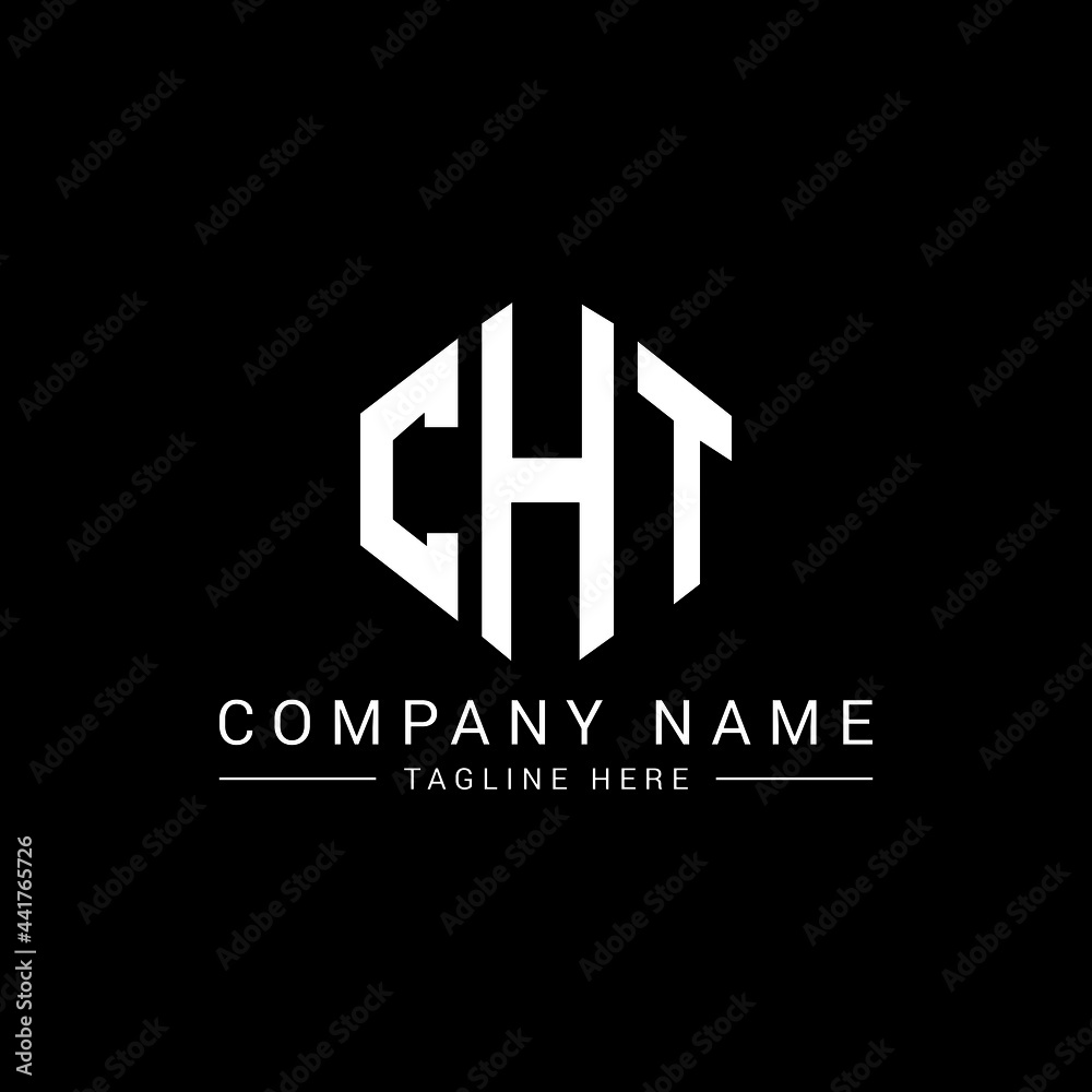 CHT letter logo design with polygon shape. CHT polygon logo monogram. CHT cube logo design. CHT hexagon vector logo template white and black colors. CHT monogram, CHT business and real estate logo. 
