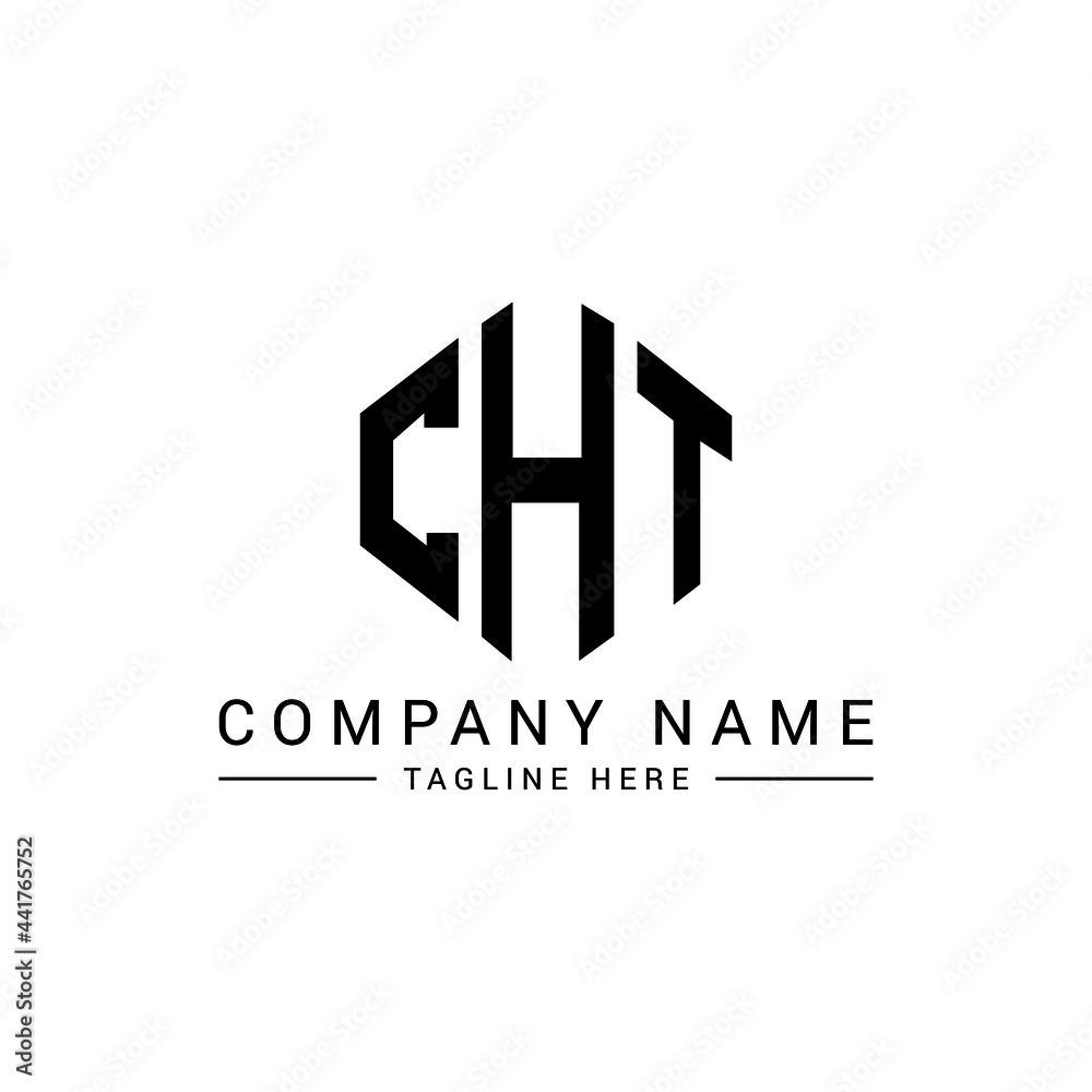 CHT letter logo design with polygon shape. CHT polygon logo monogram. CHT cube logo design. CHT hexagon vector logo template white and black colors. CHT monogram, CHT business and real estate logo. 