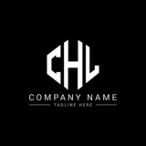 CHL letter logo design with polygon shape. CHL polygon logo monogram. CHL cube logo design. CHL hexagon vector logo template white and black colors. CHL monogram, CHL business and real estate logo. 