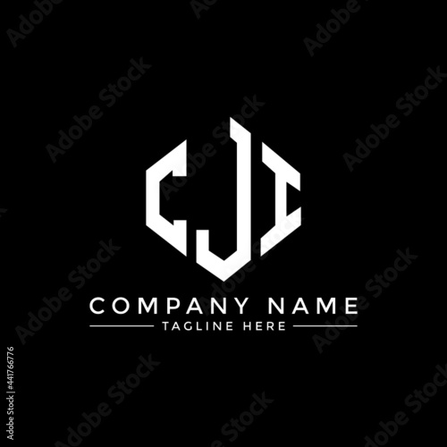 CJI letter logo design with polygon shape. CJI polygon logo monogram. CJI cube logo design. CJI hexagon vector logo template white and black colors. CJI monogram, CJI business and real estate logo. 