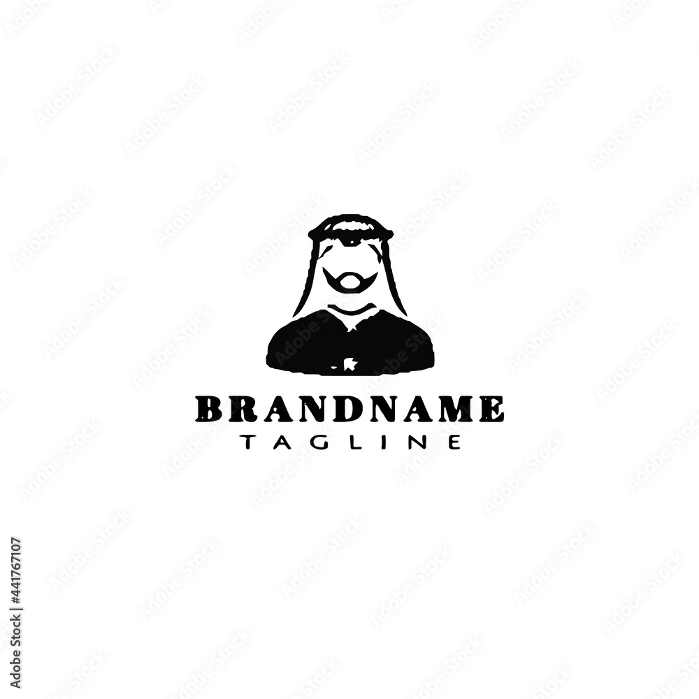 Obraz premium arabic men logo icon design icons vector cute