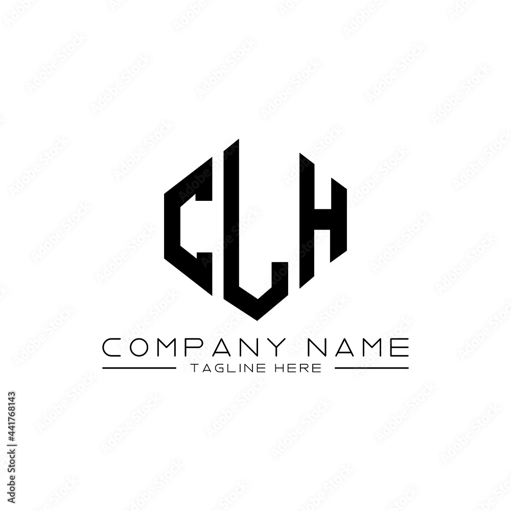 CLH letter logo design with polygon shape. CLH polygon logo monogram. CLH cube logo design. CLH hexagon vector logo template white and black colors. CLH monogram, CLH business and real estate logo. 