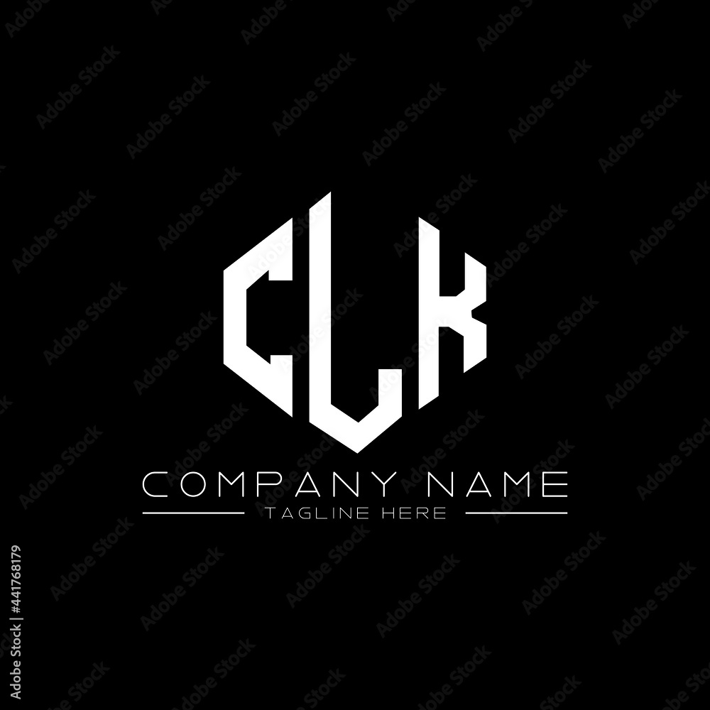 CLK letter logo design with polygon shape. CLK polygon logo monogram. CLK cube logo design. CLK hexagon vector logo template white and black colors. CLK monogram, CLK business and real estate logo. 
