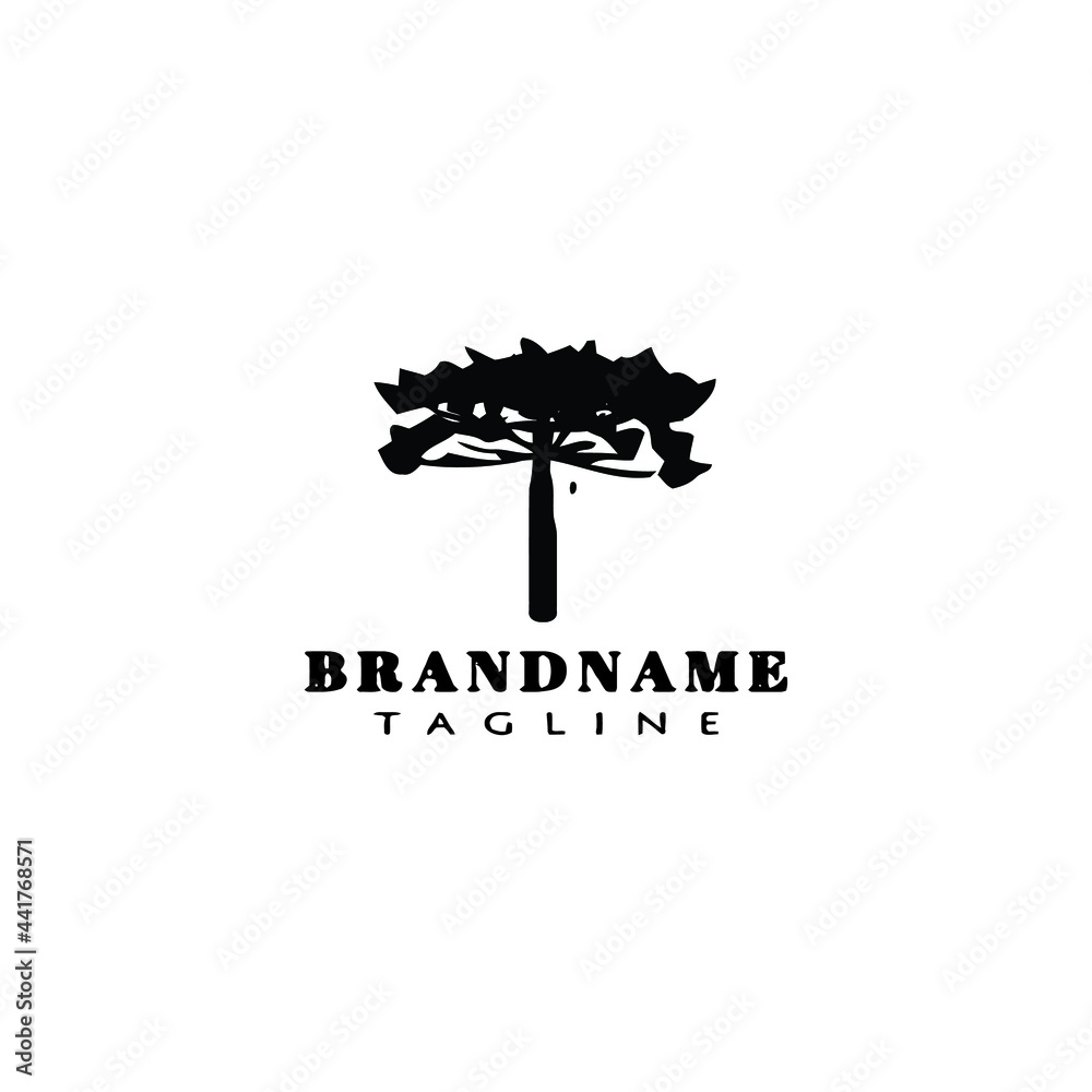 araucaria tree logo icon simple icons vector illustration