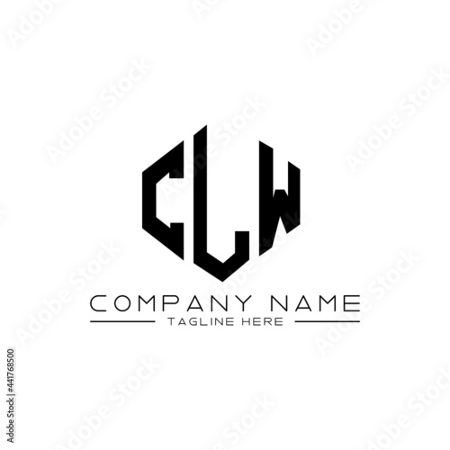 CLW letter logo design with polygon shape. CLW polygon logo monogram. CLW cube logo design. CLW hexagon vector logo template white and black colors. CLW monogram, CLW business and real estate logo. 