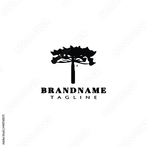 Obraz na płótnie araucaria tree logo icon simple icons vector illustration w salonie