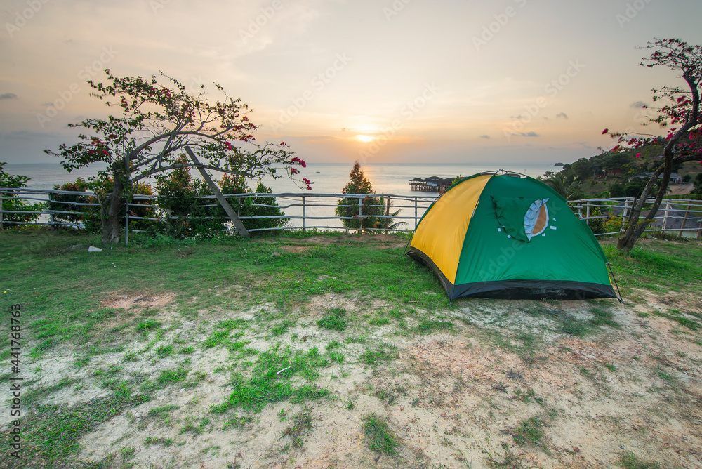 Barelang resort is a suitable place for camping and setting up tents on the weekends