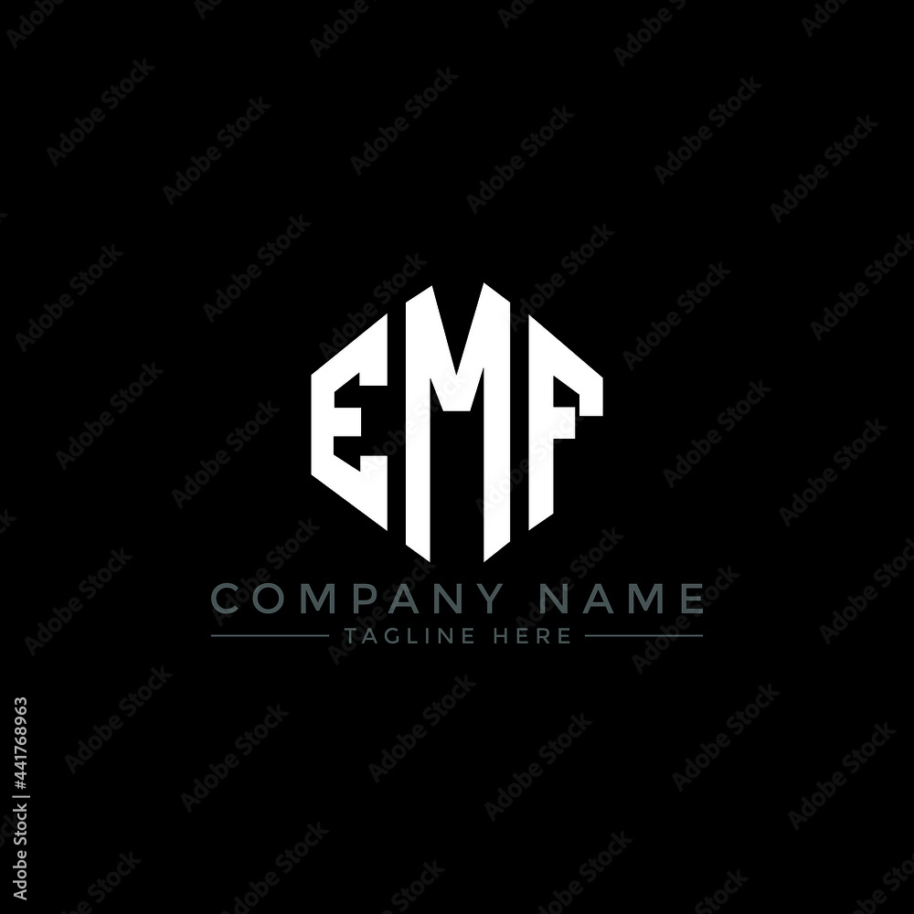 EMF letter logo design with polygon shape. EMF polygon logo monogram. EMF cube logo design. EMF hexagon vector logo template white and black colors. EMF monogram, EMF business and real estate logo. EMF letter logo design with polygon shape. EMF polygon logo monogram. EMF cube logo design. EMF hexagon vector logo template white and black colors. EMF monogram, EMF business and real estate logo.