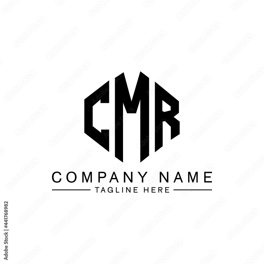 CMR letter logo design with polygon shape. CMR polygon logo monogram. CMR cube logo design. CMR hexagon vector logo template white and black colors. CMR monogram, CMR business and real estate logo. 