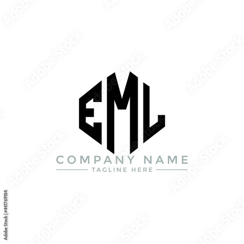 Eml Sign EML letter logo design with polygon shape. EML polygon logo monogram ...
