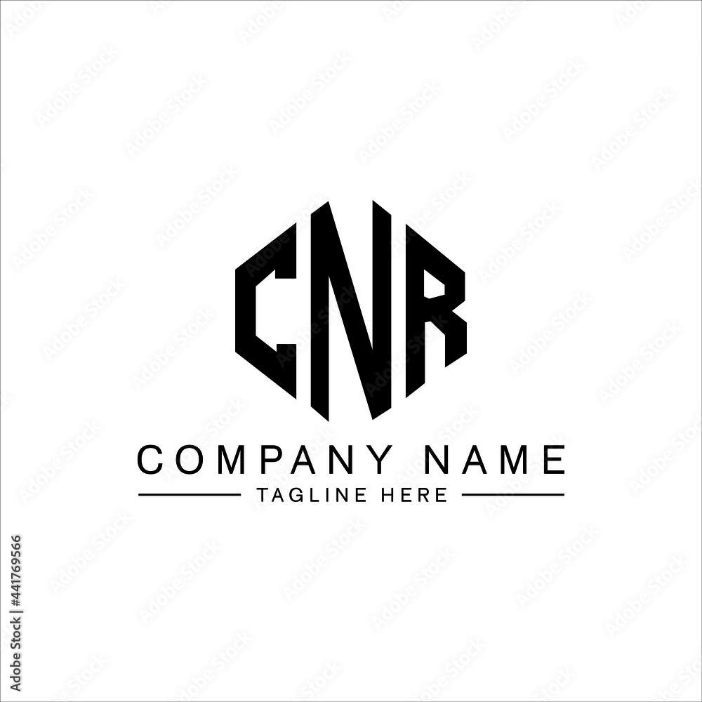 CNR letter logo design with polygon shape. CNR polygon logo monogram