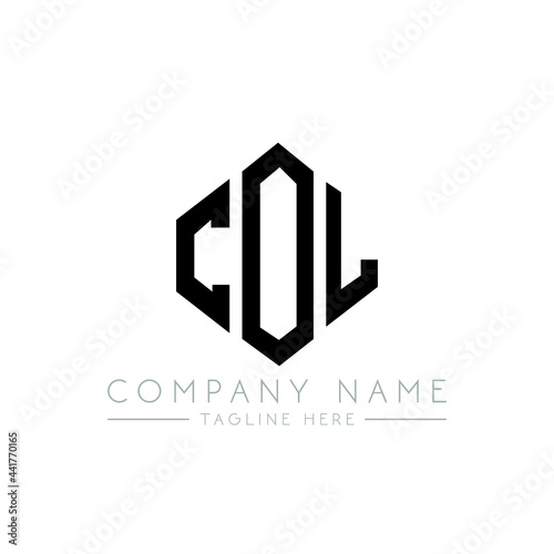 COL letter logo design with polygon shape. COL polygon logo monogram. COL cube logo design. COL hexagon vector logo template white and black colors. COL monogram, COL business and real estate logo. 