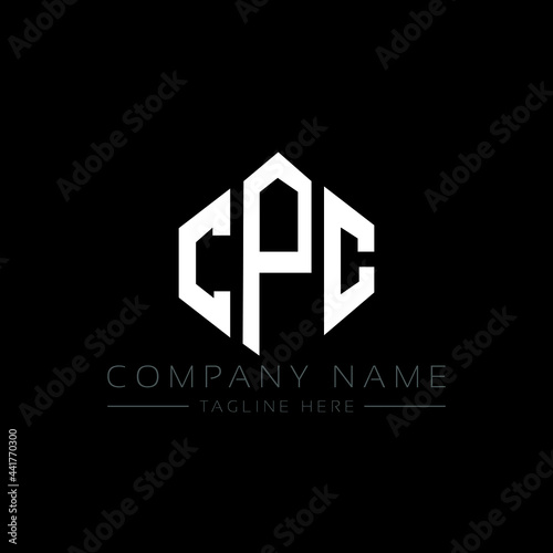 CPC letter logo design with polygon shape. CPC polygon logo monogram. CPC cube logo design. CPC hexagon vector logo template white and black colors. CPC monogram, CPC business and real estate logo. 