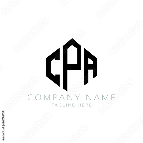 CPA letter logo design with polygon shape. CPA polygon logo monogram. CPA cube logo design. CPA hexagon vector logo template white and black colors. CPA monogram, CPA business and real estate logo. 