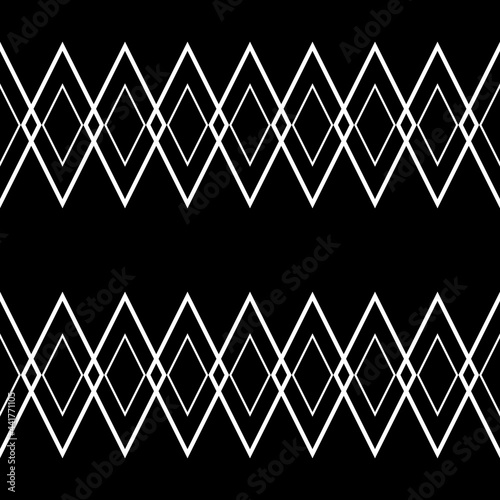 Black and white tile vector pattern