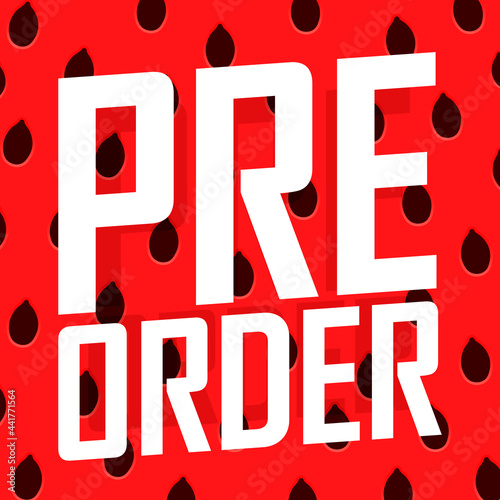 Pre-Order Sale, Summer discount poster design template, promo shopping banner, vector illustration