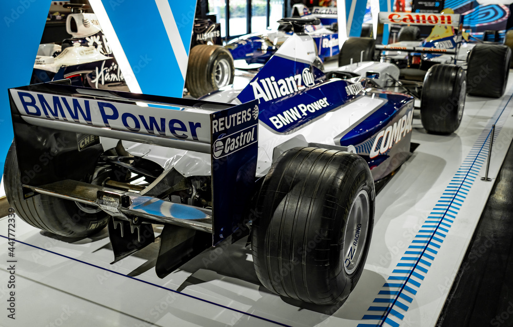 Yeovil, Somerset, UK – June 18 2021. The Willams BMW Formula 1 race car ...