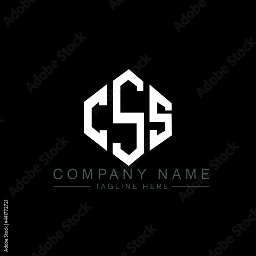 CSS letter logo design with polygon shape. CSS polygon logo monogram. CSS cube logo design. CSS hexagon vector logo template white and black colors. CSS monogram, CSS business and real estate logo. 