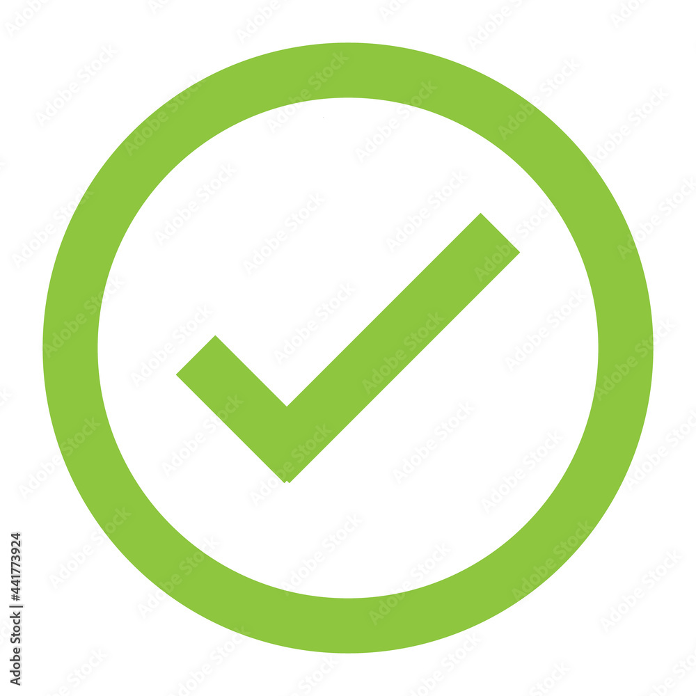 check mark green icon symbol on white background. check mark green icon symbol on white background.