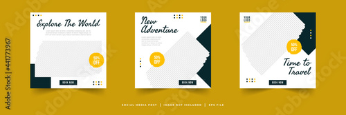 travel sale  social media post template collection