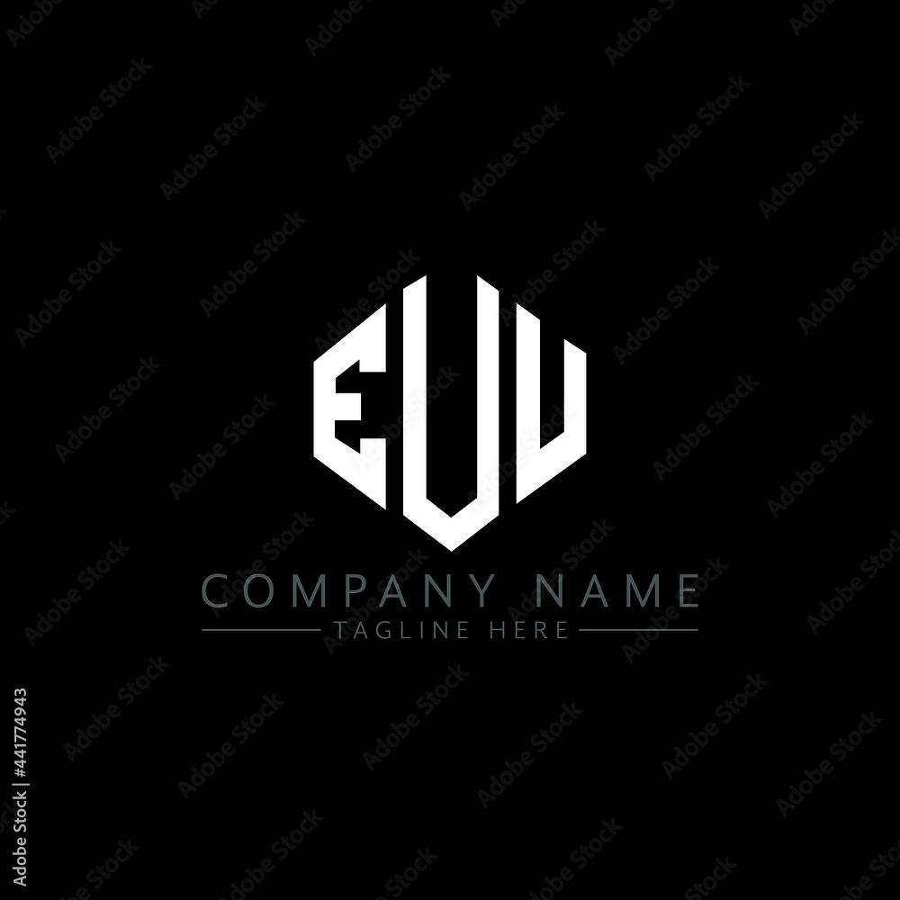 EUU letter logo design with polygon shape. EUU polygon logo monogram. EUU cube logo design. EUU hexagon vector logo template white and black colors. EUU monogram, EUU business and real estate logo. EUU letter logo design with polygon shape. EUU polygon logo monogram. EUU cube logo design. EUU hexagon vector logo template white and black colors. EUU monogram, EUU business and real estate logo.